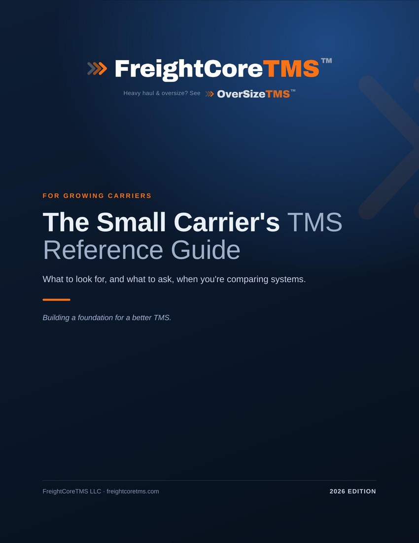 The Small Carrier's TMS Reference Guide — 2026 Edition cover